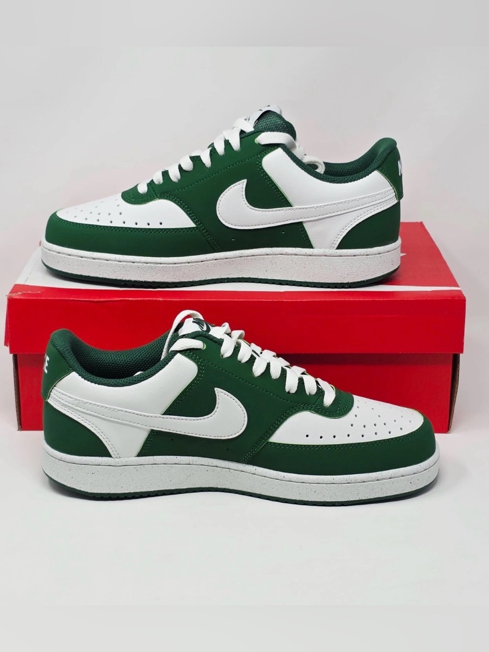 Nike Court Vision Low Nubuck Premium Green/White Women's IM1652-300  box no lid